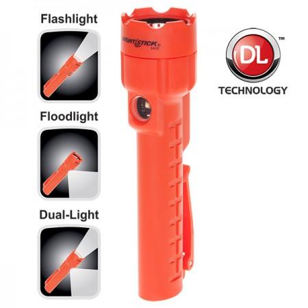 FLASHLIGHT  BAYCO NIGHTSTICK RED/ORANGE LED 130 LUMEN DUAL MAGNET