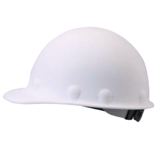 HARD HAT FIBRE-METAL WHITE W/RATCHET 
