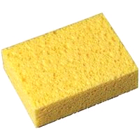 Duro-Cel 03070 Sponge, 6 in L, 4 in W, 1-1/2 in Thick, Cellulose, Yellow