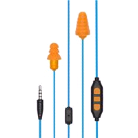 Plugfones Guardian Plus PGP-UO Earphones, 23/26 dB SPL, Light Blue/Orange