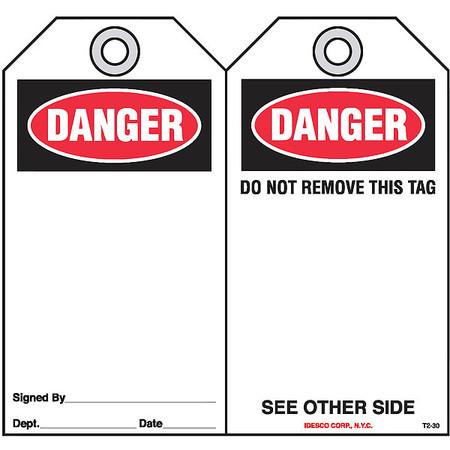 TAG LAMINATED SAF.IDESCO T2-30(2-SIDE) 25/PK