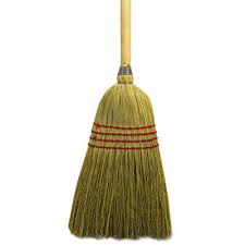 Zephyr 32019 Household Broom, #19 Sweep Face, Broomcorn/Natural Fiber Bristle