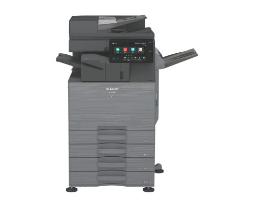 Sharp  MFP  Mono - 26 PPM Mono Essential Workgroup Document System Base models include multitasking contRoller, 100-sheet RSPF, PCL 6 printing system, network scanning, auto duplexing, 1 x 550-sheet Paperdrawer, 100-sheet bypass tray.