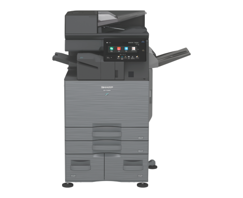 Sharp  MFP  Colour - 31 PPM Colour Advanced Document System. Base model includes multitasking contRoller, 300-sheet DSPF, PCL® 6 and Adobe PostScript 3 printing systems, network scanning, auto duplexing, 
1 x 550-sheet Paperdrawer, 100-sheet bypass tray.
