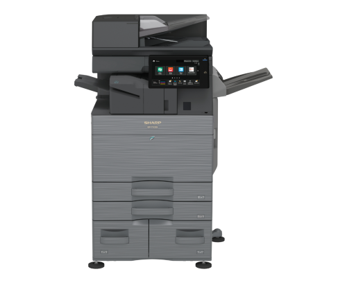 Sharp  MFP  Colour - 65 PPM Advanced Document System. Base model includes multitasking contRoller, 300-sheet DSPF, PCL® 6 and Adobe PostScript 3 printing systems, network scanning, auto duplexing,  1 x 550-sheet Paperdrawer, 100-sheet bypass tray.