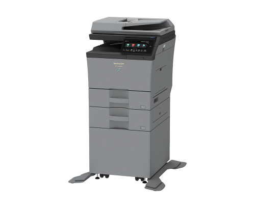 Sharp  MFP  Colour - 35 PPM A4 Colour - Desktop Colour Workgroup Document System - Base models include multitasking contRoller, 50-sheet RSPF, PCL® 6 and Adobe PostScript® 3™ printing systems, network scanning, auto duplexing, 1 x 500-sheet Paperdrawer,