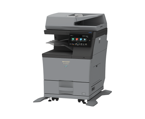 Sharp  MFP  Colour - 45 PPM A4 - Desktop  Workgroup Document System - Base models include multitasking contRoller, 100-sheet DSPF PCL® 6 and Adobe PostScript® 3™ printing systems, network scanning, auto duplexing, 1 x 500-sheet Paperdrawer,