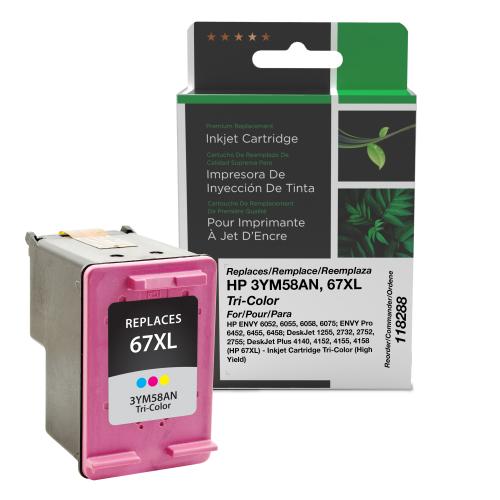 Remanufactured  Ink - for HP  (67XL)  (3YM58AN)  (High Yield)  (Tri-Colour)