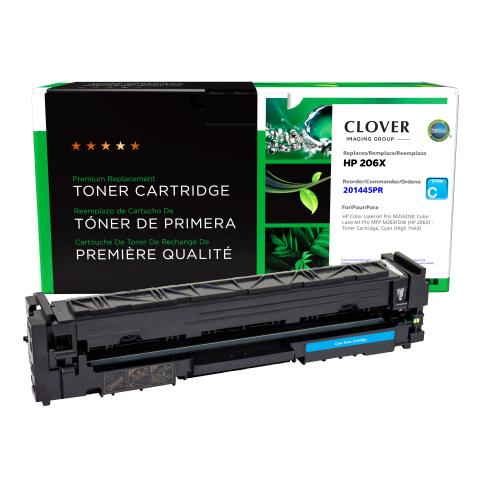Remanufactured  Toner - for  HP  (206X)  LJ  Pro M255 / M283  (HY)  (no empty notification)  (Cyan)