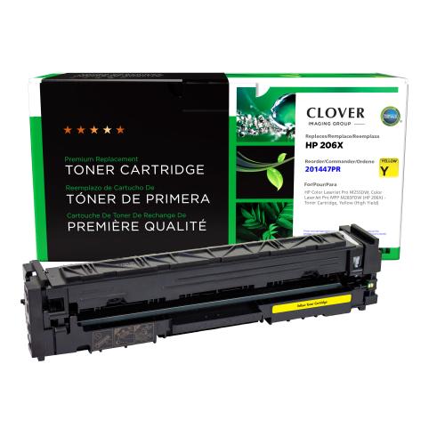 Remanufactured  Toner - for  HP  (206X)  LJ  Pro M255 / M283  (HY)  (no empty notification)  (Yellow)