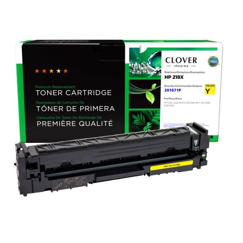 Remanufactured  Toner - for  HP  (218X)  (W2182X)  (High Yield)  (Yellow)  (New Chip)