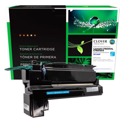 Remanufactured  Toner - for  Lexmark  C792  (High Yield)  (Cyan)