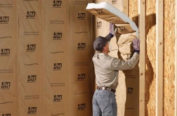Johns Manville insulation installation