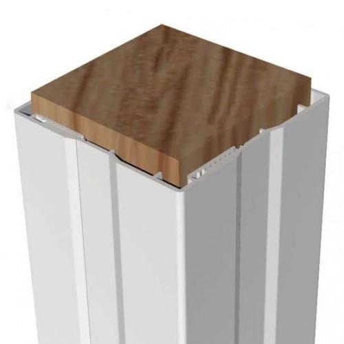 RDI 4-in x 4-in x 120-in White Vinyl 4-Piece Snap-Together Post Wrap