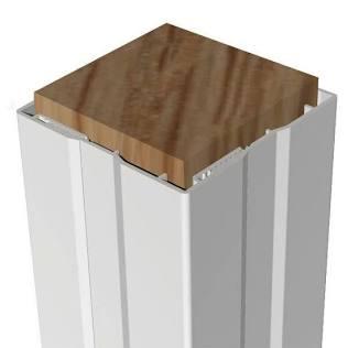 6" x 6" x 10' White Vinyl Post Wrap – 4-Piece Interlocking Column Sleeve