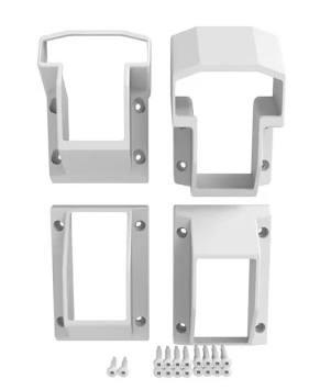 Finyl Line White T-Top Stair Mounting Bracket Set – Includes 2 Top & 2 Bottom Angled Brackets