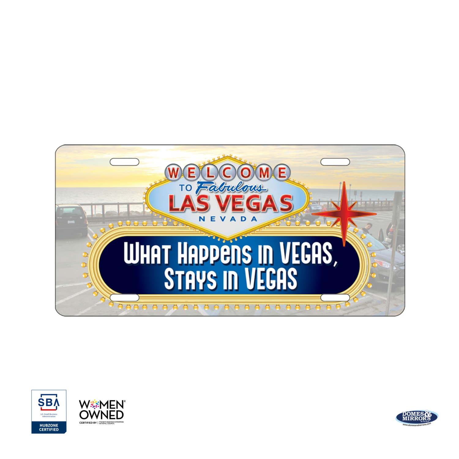 Las Vegas License Plate Mirror