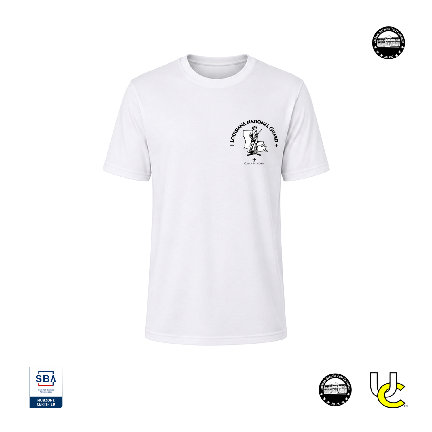 Camp Minden Short Sleeve Crewneck White T-Shirt Front