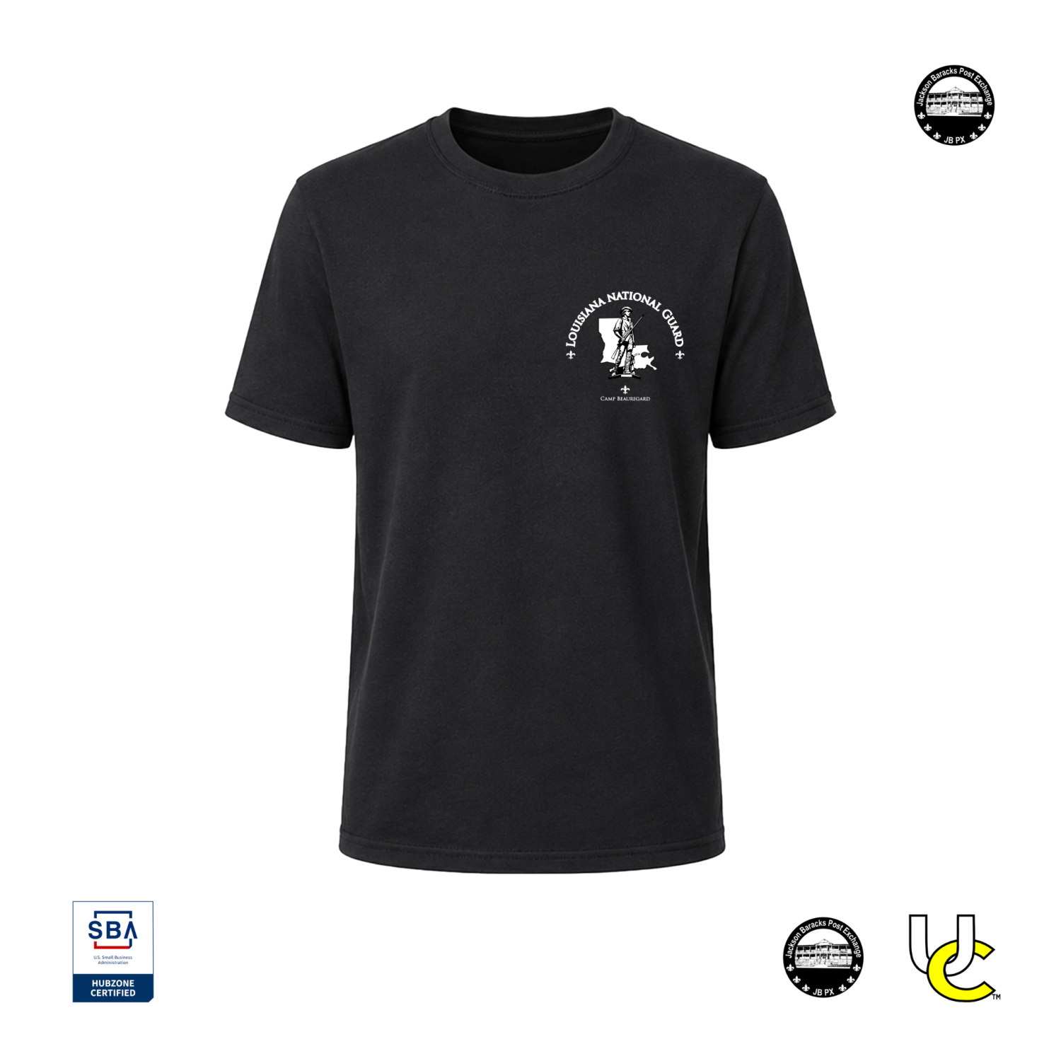 Gillis Long Center Short Sleeve Crewneck Black T-Shirt Front