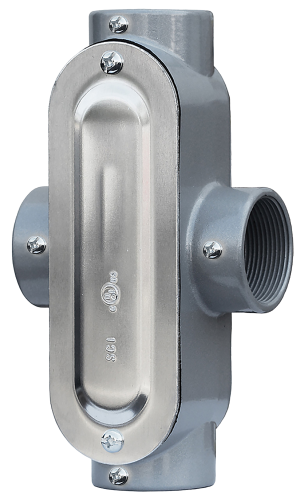 1" EMT EMT/RGD 1" COMBINATION CONDUIT BODY, X - W/ GASKET AND COVER - ALUMINUM
