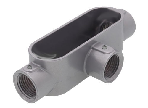 1" EMT EMT/RGD 1" COMBINATION CONDUIT BODY, T- W/O GASKET AND COVER - ALUMINUM