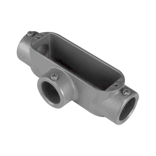 3/4" EMT EMT 3/4" SET-SCREW CONDUIT BODY, T - W/O GASKET AND COVER - ALUMINUM