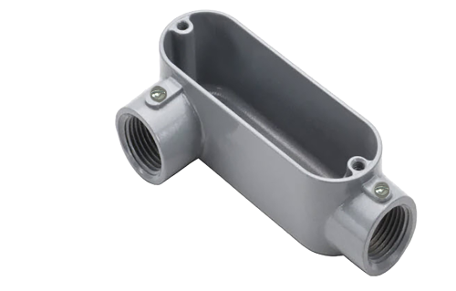 3/4" EMT EMT/RGD 3/4" COMBINATION CONDUIT BODY, LR - W/O GASKET AND COVER - ALUMINUM