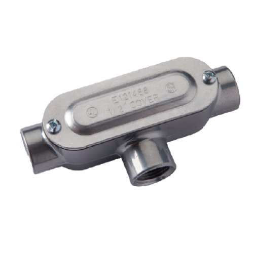 4" RGD RGD 4" THREADED CONDUIT BODY, T - W/ COVER AND GASKET - ALUMINUM