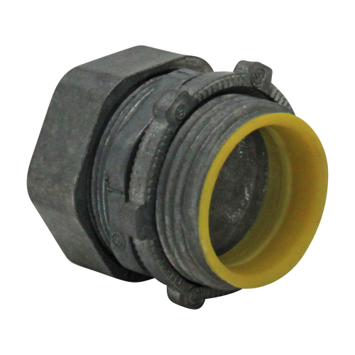 1" EMT EMT 1" COMPRESSION CONNECTOR (INSULATED THROAT) - ZINC