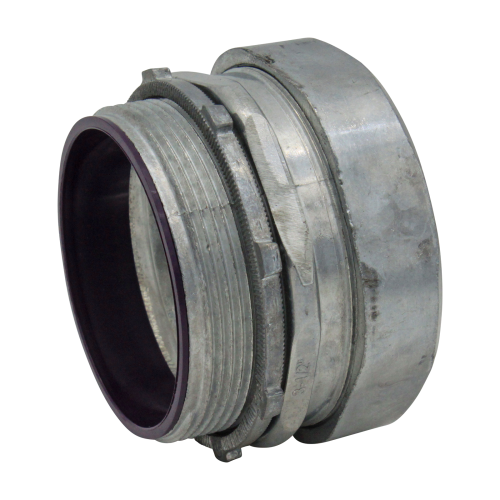 4" EMT EMT 4" COMPRESSION CONNECTOR (INSULATED THROAT) - ZINC