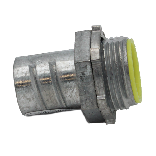 1 1/4" FLEX FLEX 1 1/4" SCREW IN CONNECTOR (INSULATED THROAT) - ZINC