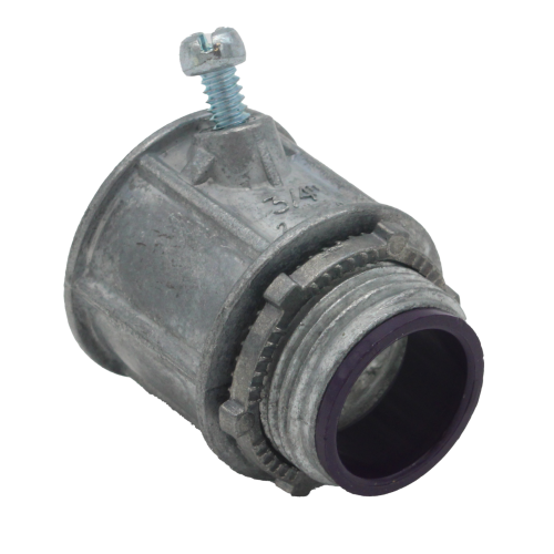 3/4" FLEX FLEX 3/4" SCREW-IN CONNECTOR (INSULATED THROAT) - ZINC