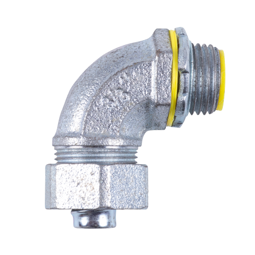 1 1/4" LQD LQD 1 1/4" 90 DEGREE LIQUID TIGHT CONNECTOR (INSULATED THROAT) MALLEABLE IRON