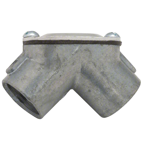 1 1/4" RGD RGD 1 1/4" 90 DEGREE PULL ELBOW COUPLING W/ COVER AND GASKET - ZINC