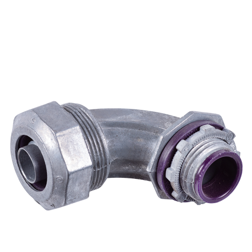 2 1/2" LQD LQD 2 1/2" 90 DEGREE LIQUID TIGHT CONNECTOR (MULTI PIECE INSULATED THROAT) - ZINC
