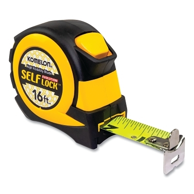 Self Lock™ Evolution Tape Measure, 16 ft x 1 in W, SAE, Hi-Vis Lime/Black