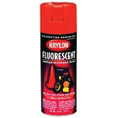 Fluorescent Paints, 11 oz Aerosol Can, Yellow Orange