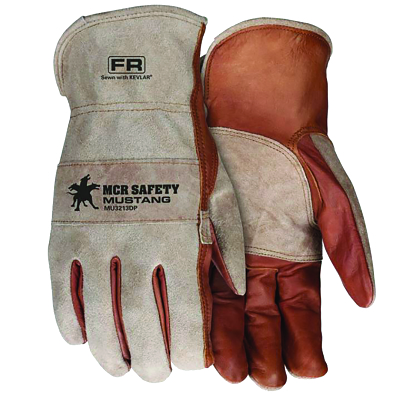 Mustang Leather Drivers Gloves, 3X-Large, Unlined, Brown