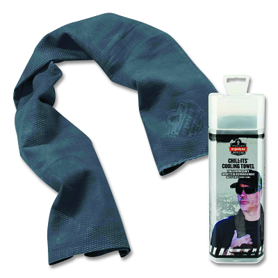 Chill-Its® 6602 Evaporative Cooling Towel, 13 in W X 29-1/2 in L, Gray