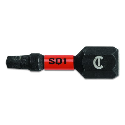 VORTEX™ Impact Power Bit, Square, #1 x 1 in, 4 EA/BX