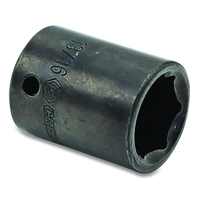 6 Point Standard Impact SAE Socket, 1/2 in Drive, 13/16 in Opening