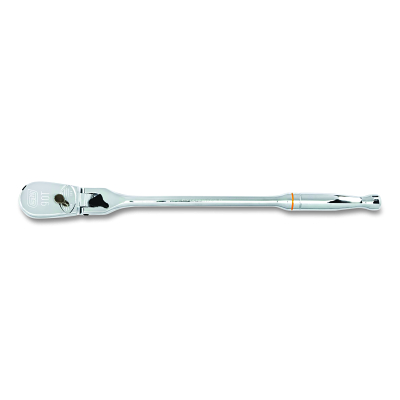 90T Ratchet, Tear Drop, 1/2 in Drive, 16.93 in OAL, Alloy Steel, Full Polish Chrome, Locking Flex Handle