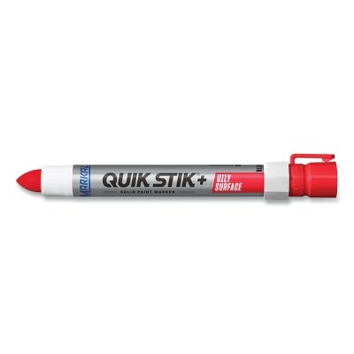Quik Stik®+ Oily Surface Solid Paint Marker, 1/2 in dia, 6 in L, Red