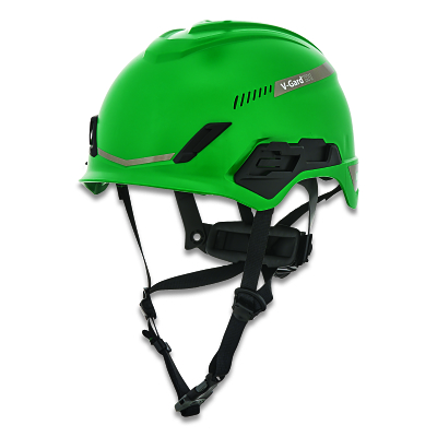 V-Gard® H1 Safety Helmet, Fas-Trac® III Pivot Ratchet, Trivent, Green