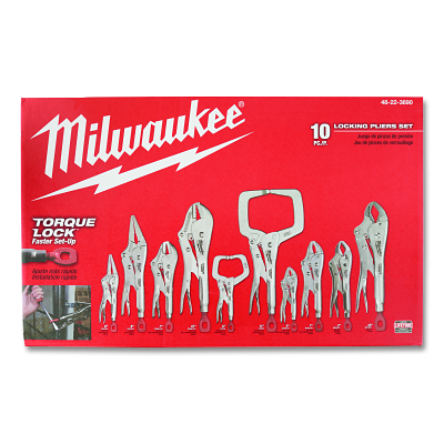 10 Pc TORQUE LOCK™ Locking Pliers Set, 5 in, 6 in, 7 in, 9, 10 in, 11 in