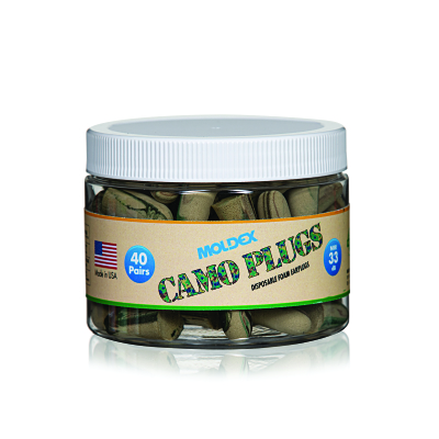 Earplug Canister, Camo Plugs®, Foam, Brown/Green/Tan with Swirls/Streaks, Disposable