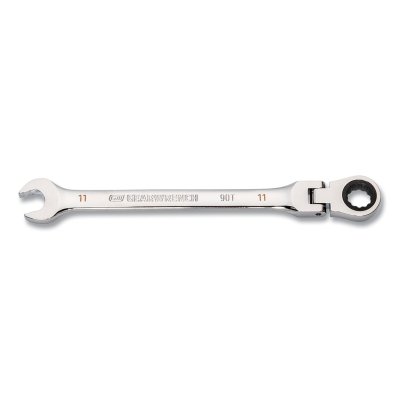 90-Tooth 12 Point Flex Head Ratcheting Combination Wrench, Metric, 11 mm