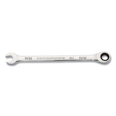 90-Tooth 12 Point Ratcheting Combination Wrench, SAE, 11/32 in