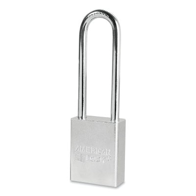 Solid Steel Padlock, 1/4 in dia, 3 in L, 3/4 in W, Keyed Alike, Keyed - 24685