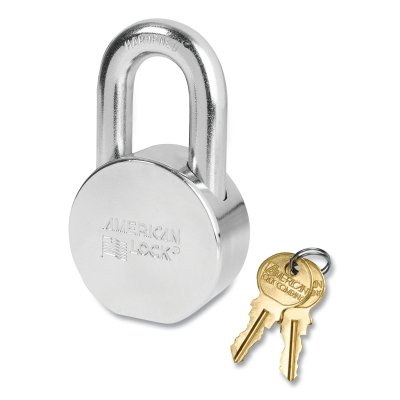 Solid Steel Padlock, 7/16 in dia, 1-1/16 in L, 3/4 in W, Keyed Alike, Keyed - E127